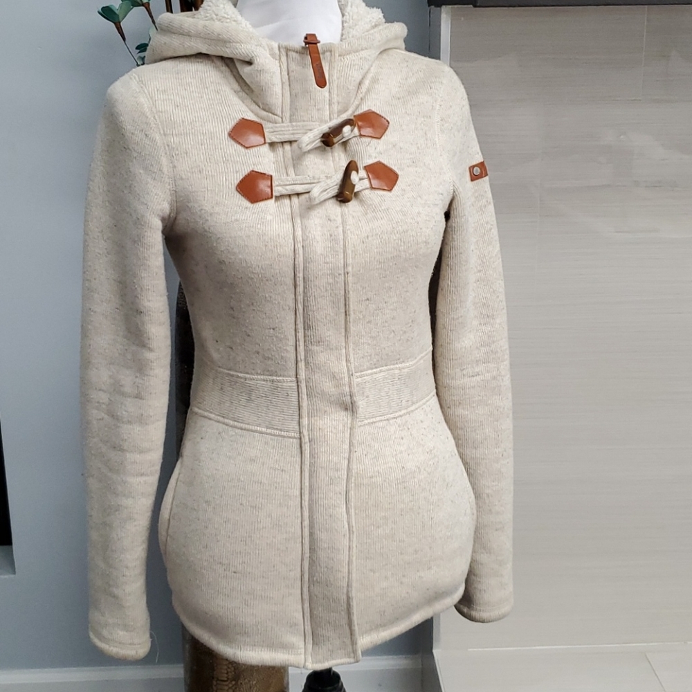 Bench Chilbee Sherpa Lined Knit Toggle Loop Jacket - image 4